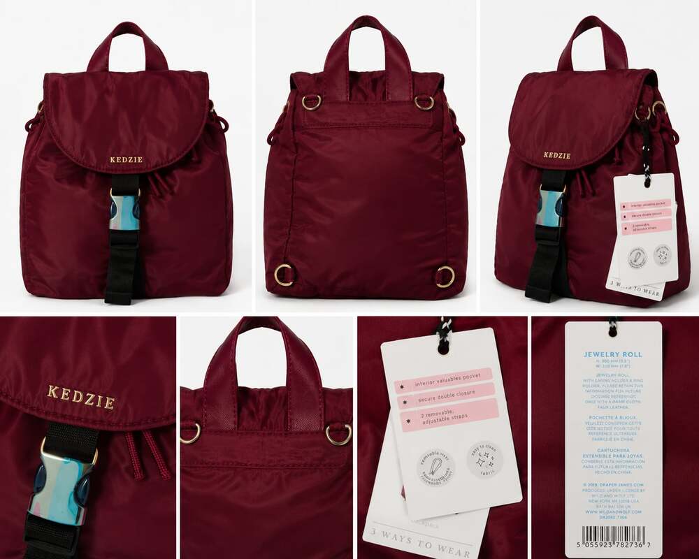 Kedzie Mali Convertible Backpack in Burgundy